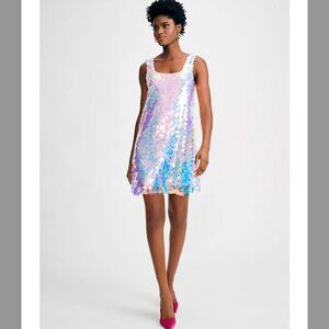 NWT Isaac Mizrahi New York Paillette Tank Minidress - L